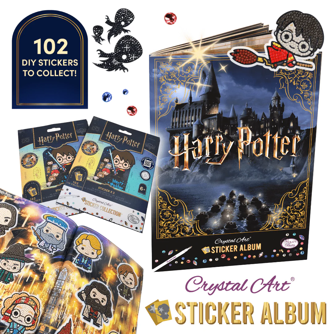 Harry Potter Crystal Art Sticker Album Starter Pack NOTOOLSNEW 0af8f07e 73ec 4de7 9424 2f0ae07b8fd9