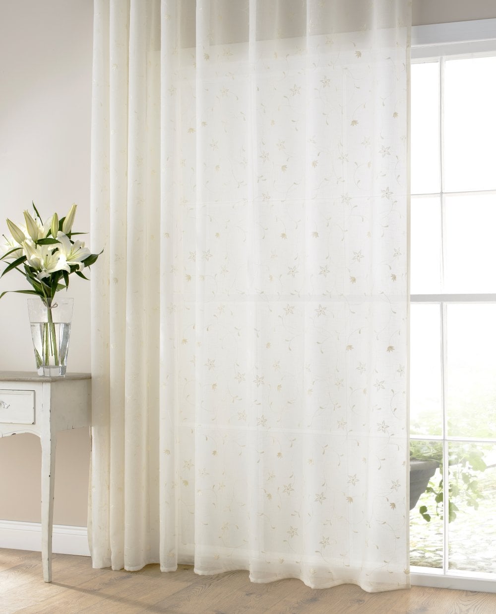 embroidered flower ivory voile curtain m2m p648 8534 image embroidered flower ivory voile curtain m2m p648 8534 image